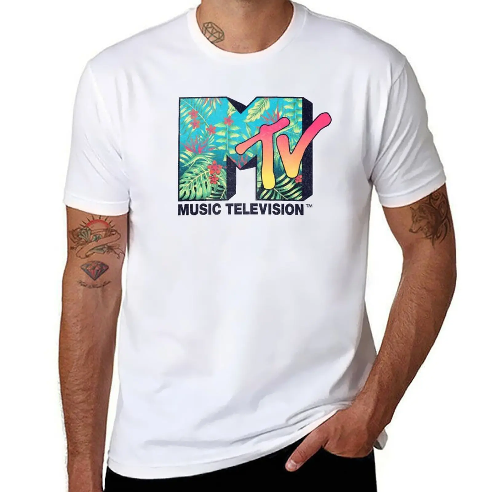 

MTV Tropical Music Television Bright Logo T-Shirt g man t shirts for men t shirts for man slim fit T-Shirt