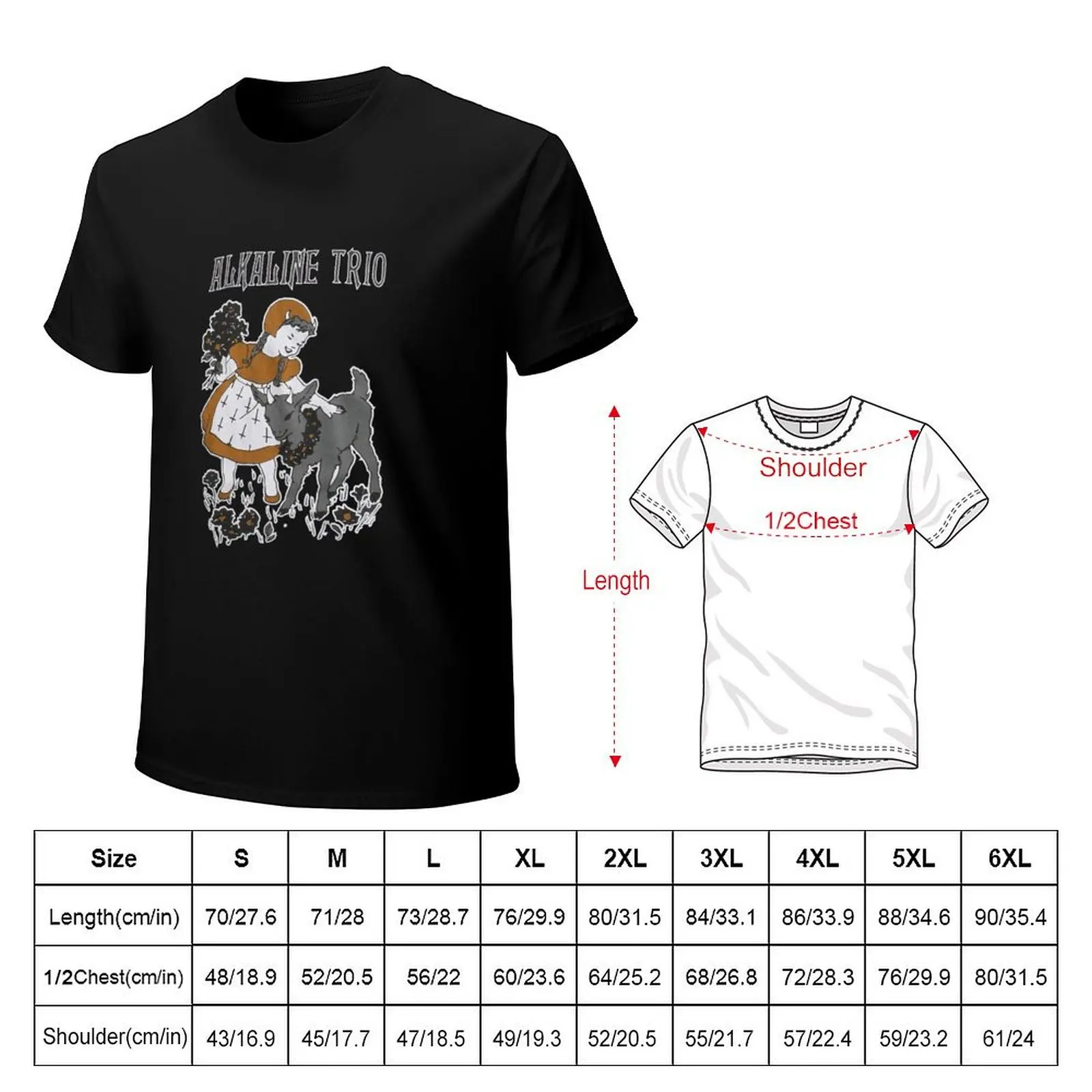 Alkaline-Trio-Goat-Girl-T-Shirt Non-Shrink Basic Cotton T-Shirt