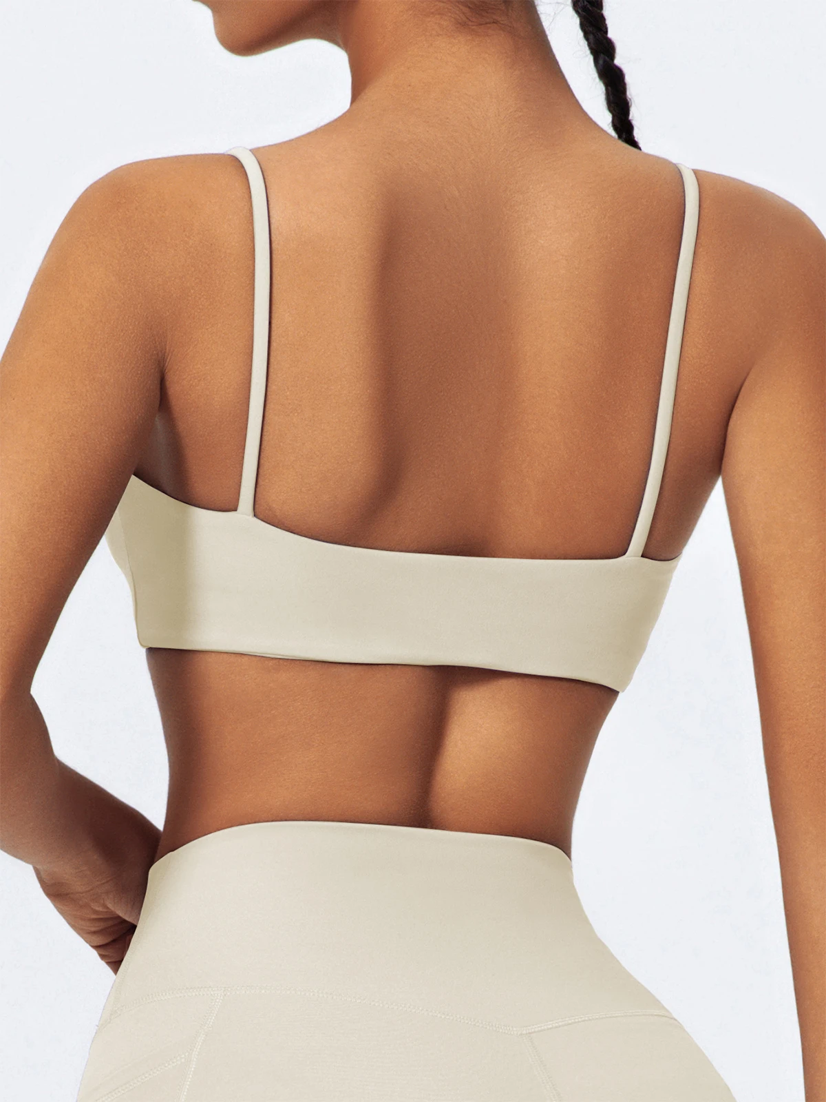Hearuisavy Sommer Hochelastischer Sport-BH Fitness-Träger-BH Damen Atmungsaktive Yoga-Kleidung Schnelltrocknendes Gym-Top – Detail 25