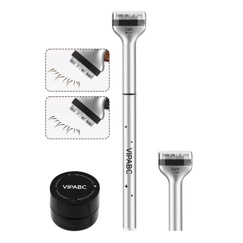 Dezone Lower Eyelashes Stamp Pen Waterproof Sweatproof Korean Makeup Cosmetics Natural-looking Eyelash 3 In 1