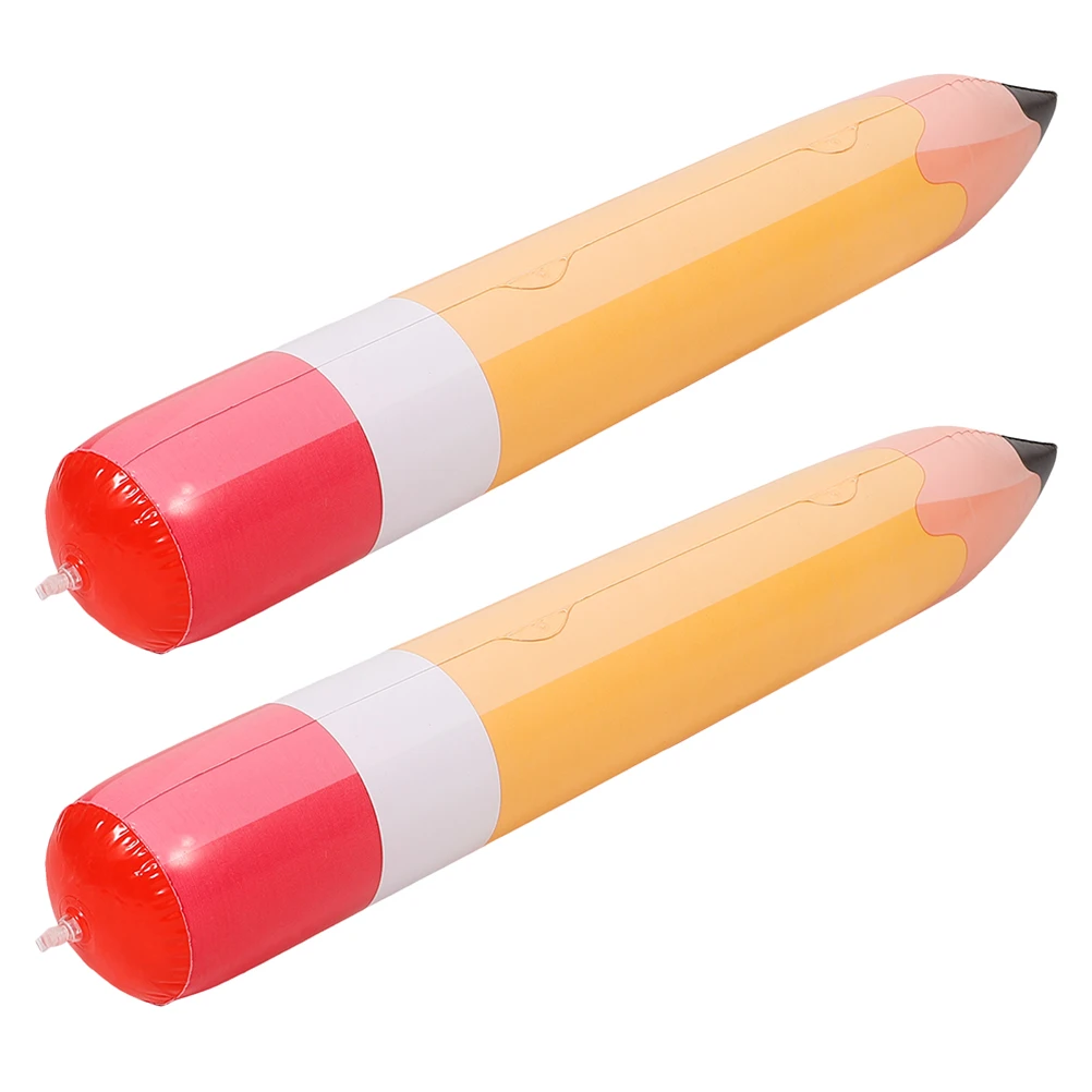 

2pcs Inflatable Pencil Balloons Back To School Party Decorations Blow Up Classroom Props Pvc Giant Crayon Balloon Display Jumbo