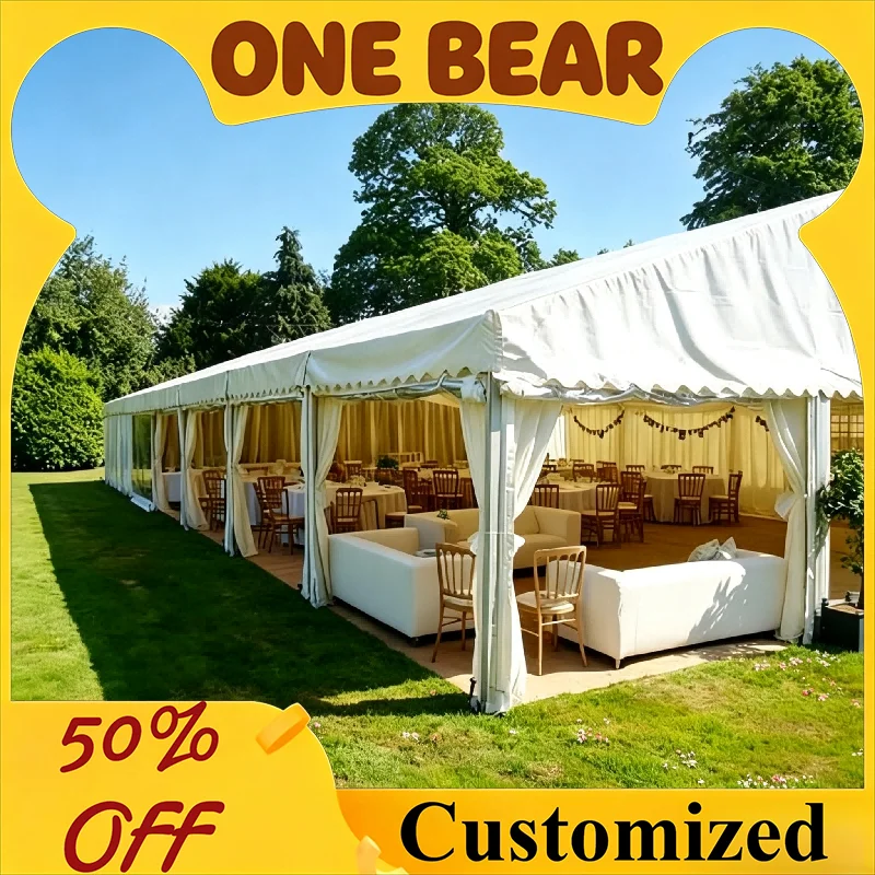 Custom Size Aluminum A‑Shape Event Tent Waterproof UV‑Resistant Wedding Party Shelter Tent for Outdoor Ceremony Banquet