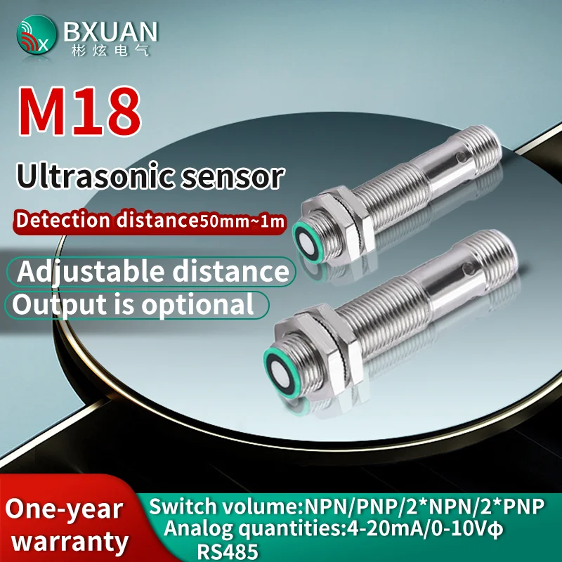 

M12 Ultrasonic Proximity Sensor Sn:30mm-400mm NPN PNP 10-30V DC GM1240 Ultrasonic Distance Sensor