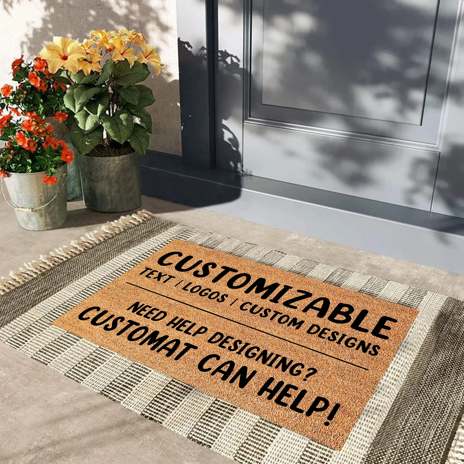 Customizable Door Mat,Design Your Own Doormat Personalized Rug Customized Rubber Mat Personalised Gift,New Home Gift Porch Decer