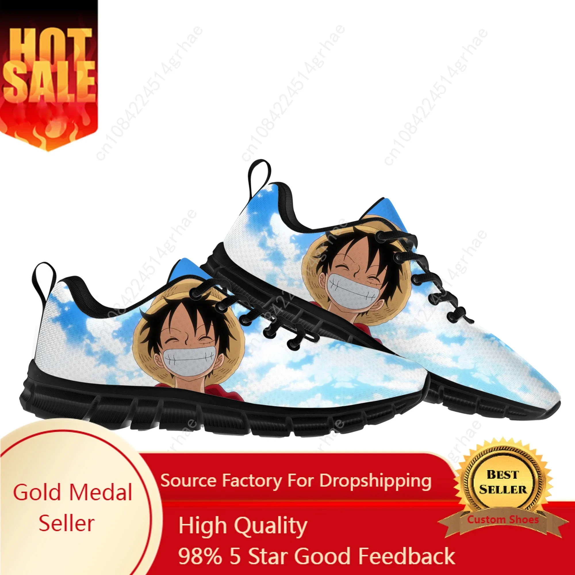 

D L-Luffys Sports Shoes Mens Womens Teenager Monkey Japanese Cartoon Anime Manga Sneaker Casual Custom High Quality Couple Shoes