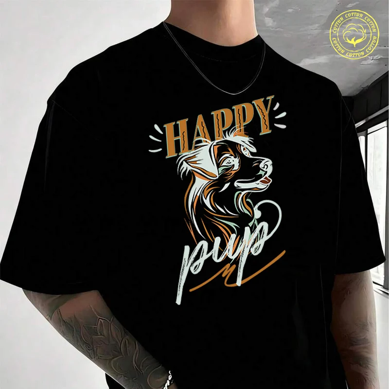

Hand Drawn Minimalist Dog Moto Cotton T-Shirt For Riders Men's And Women's Fashion Casual High Quality O-Neck Tshirt Tee 2026