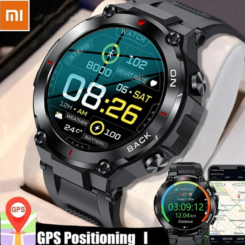 Xiaomi K37 GPS Smart Watch Men 480mah Outdoor Sports Fitness Bracelet Wristwatch 24H Heart Rate Monitor Tracker Smartwatch