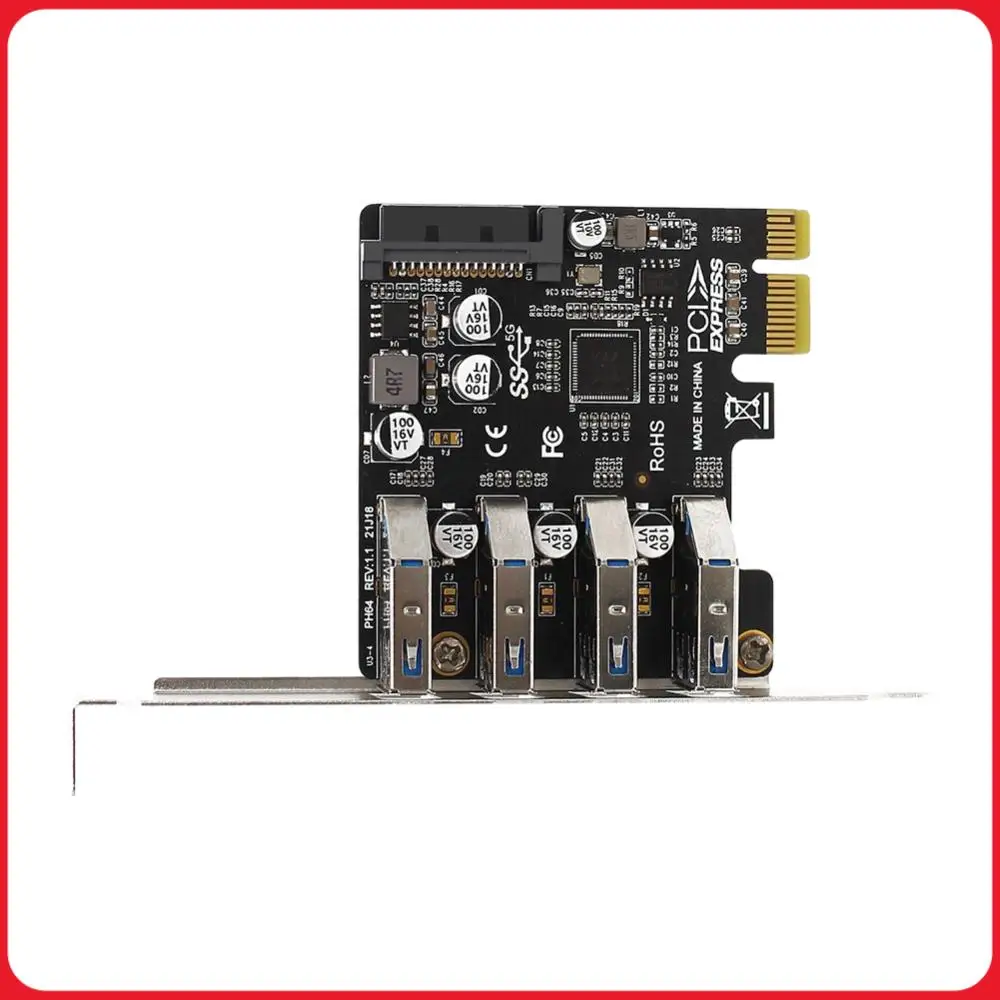 

4-портовый USB 3.0 HUB-адаптер PCIe, контроллер USB 3.0, адаптер PCI Express USB 3.0, карта-удлинитель PCI-E для компьютера