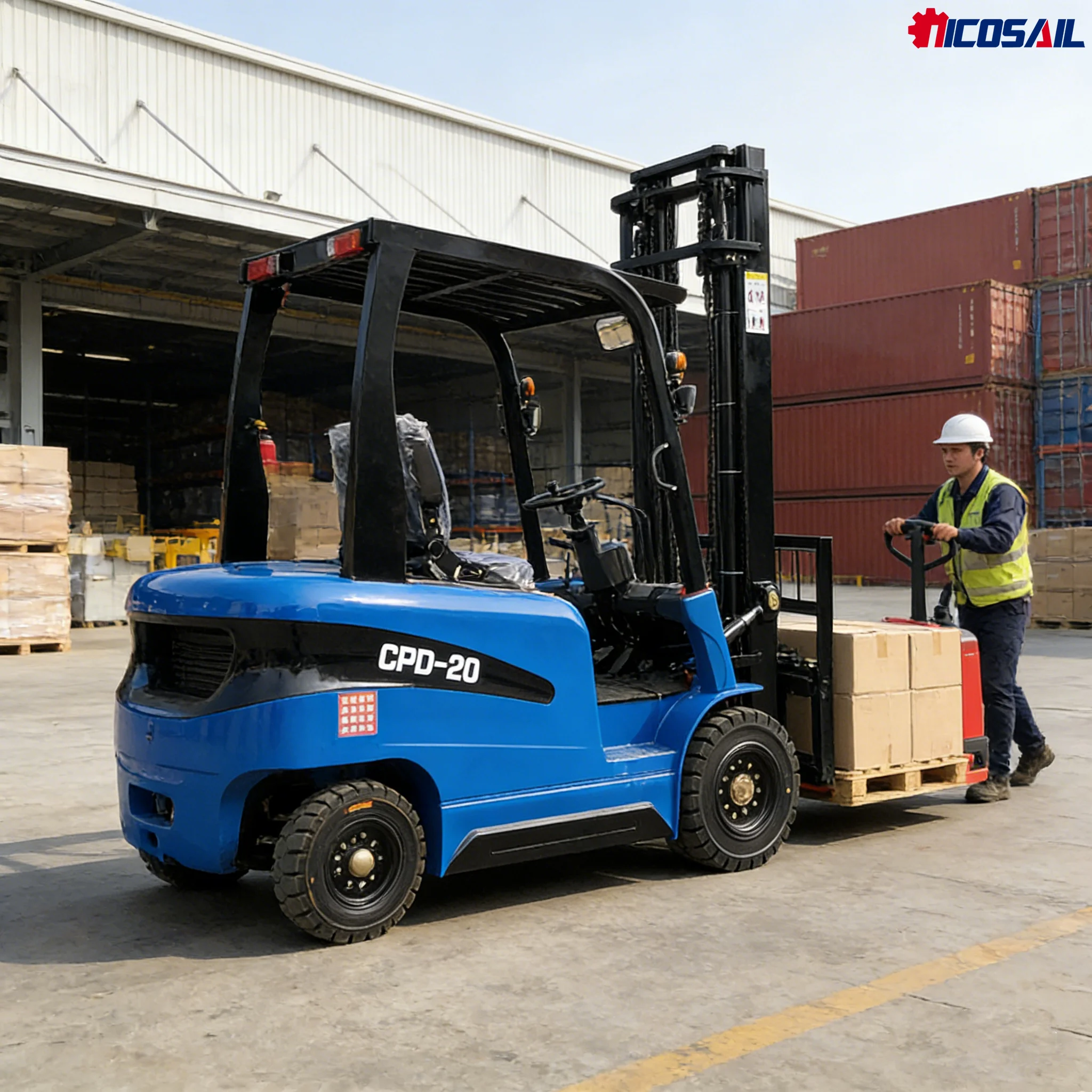 

Electric Forklift 1 Ton 2 Ton 3 Ton CE Certified Battery Powered Small Forklift for Warehouse Factory
