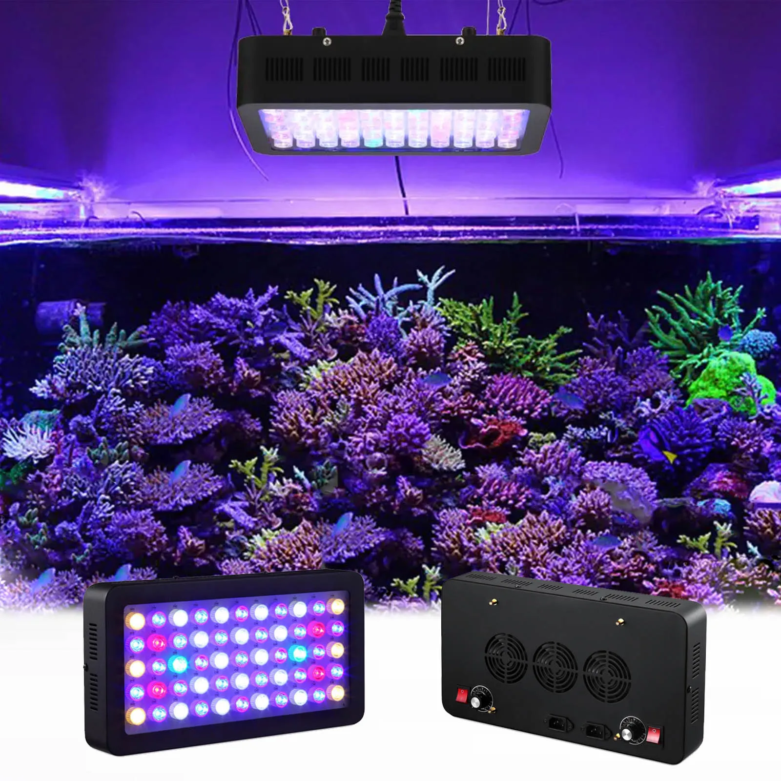 

165 W Reef Light Emitting Diode Aquarium Marine 3w Light Emitting Diode Plant Growth Light with Dimmers and 3 Mode Spectrum Fish
