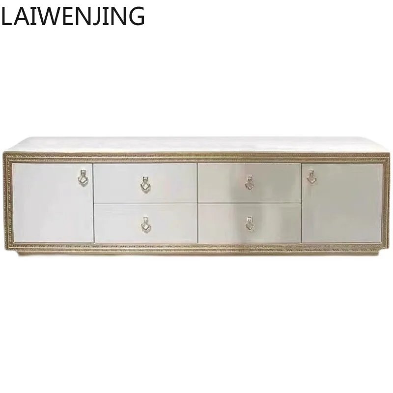 

HLZ light luxury solid wood TV cabinet modern simple audio-visual cabinet living room TV cabinet