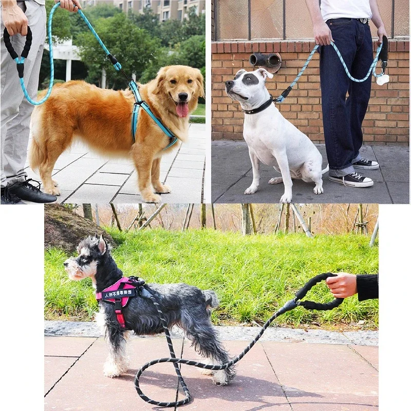 Strong dog leash 150/200/300 cm  reflective leash suitable for large/medium/small dog leash golden retriever