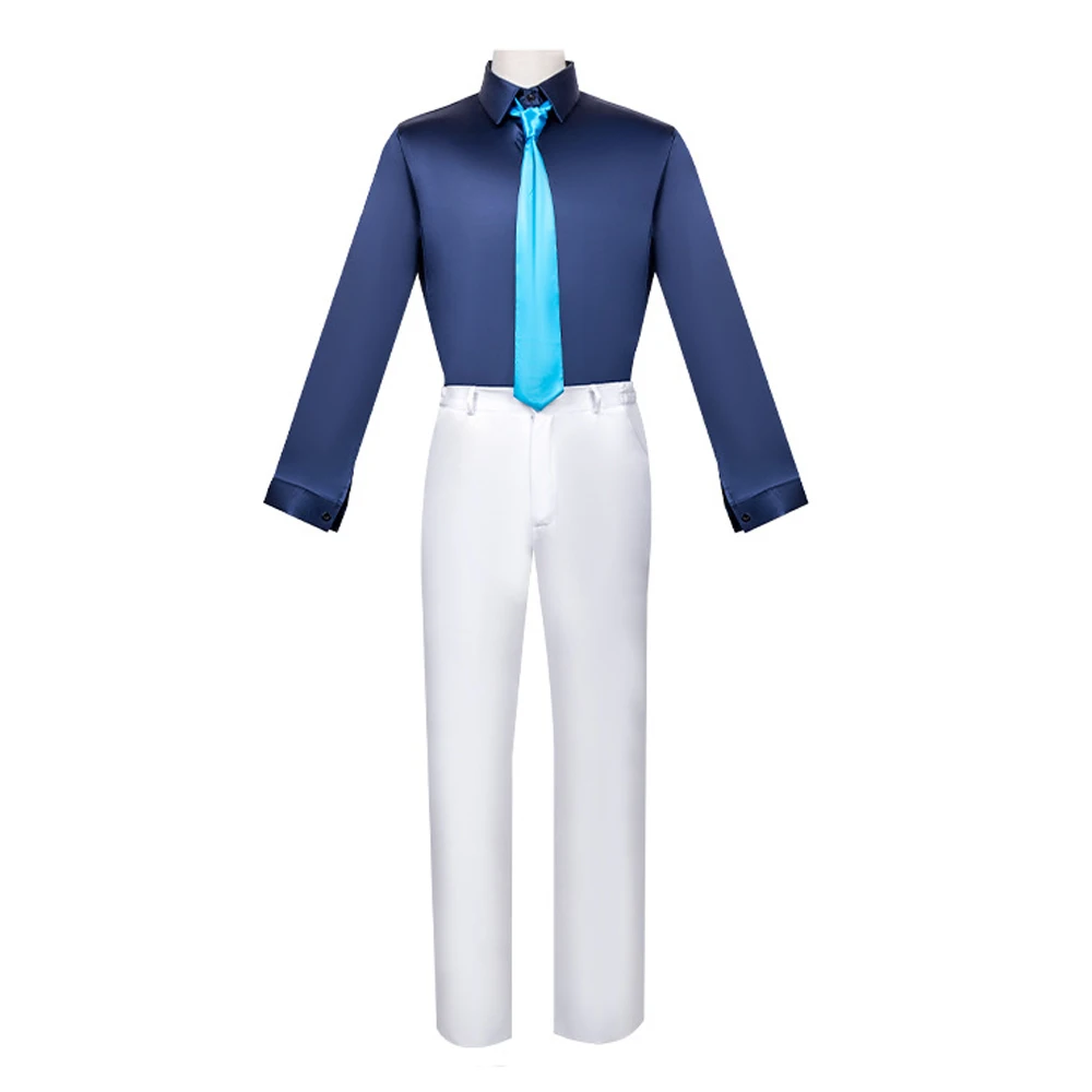 Anime Vice Admiral Monkey·D·Garp Cosplay Costume White Uniform Suit Long Trench Coat Blue Shirt For Men Women Halloween Carnival - view 6
