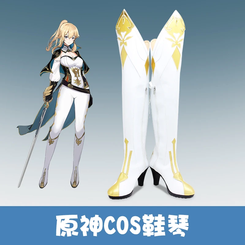 Genshin Impact Jean Cosplay Schoenen Laarzen Spel Halloween Party Schoenen voor Dames Meisjes