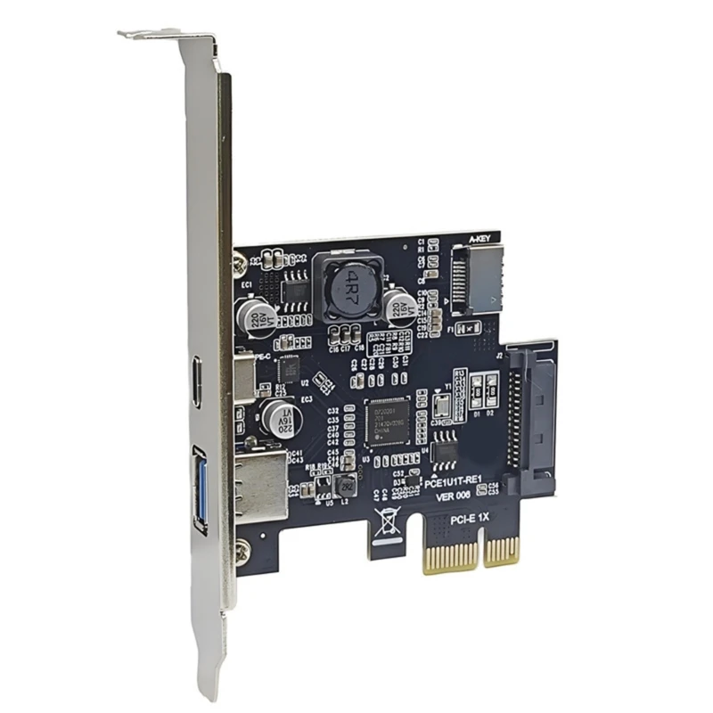 

USB3.2 Gen1 5Gbps Expansion Card With USB+TypeC+TypeE Front PCIe to USB Adapter