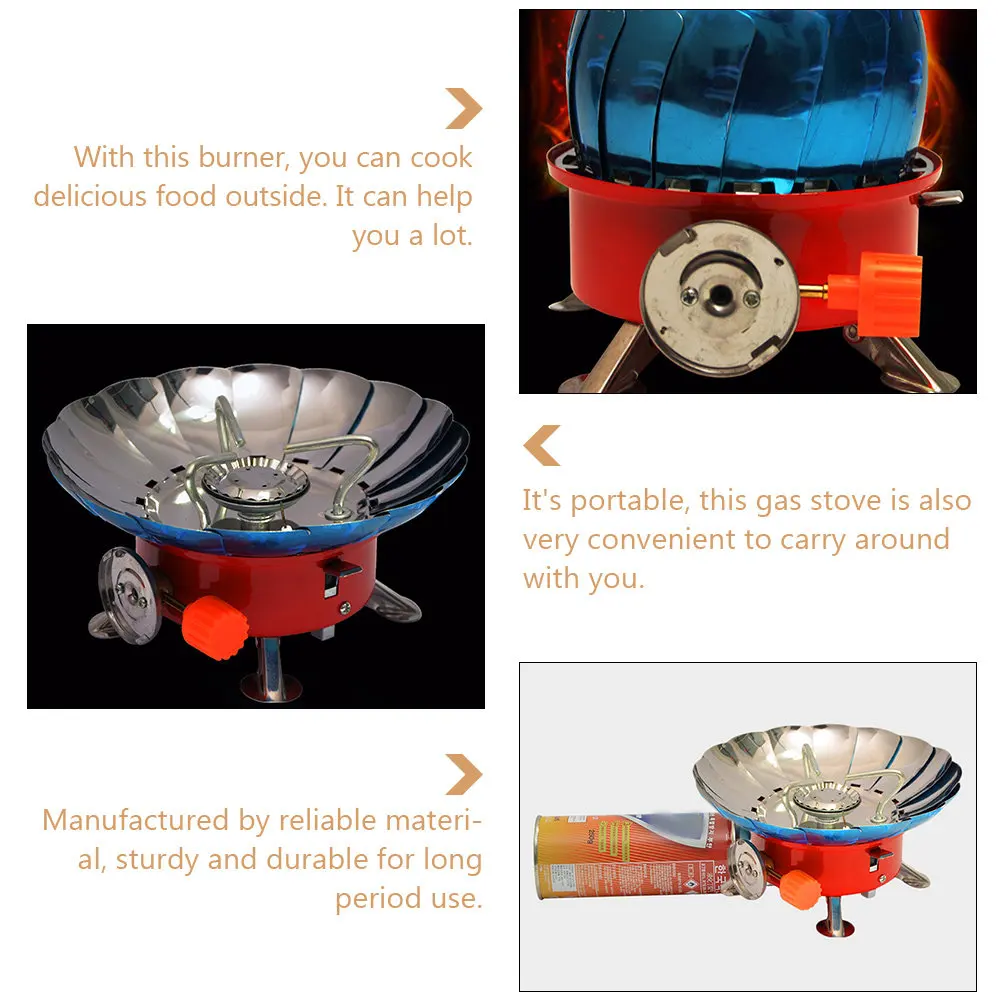

Портативная ветрозащитная походная плита с дизайном в виде лотоса, металлическая горелка для приготовления пищи на открытом воздухе, газовая горелка для пикника, походная плита для пикника