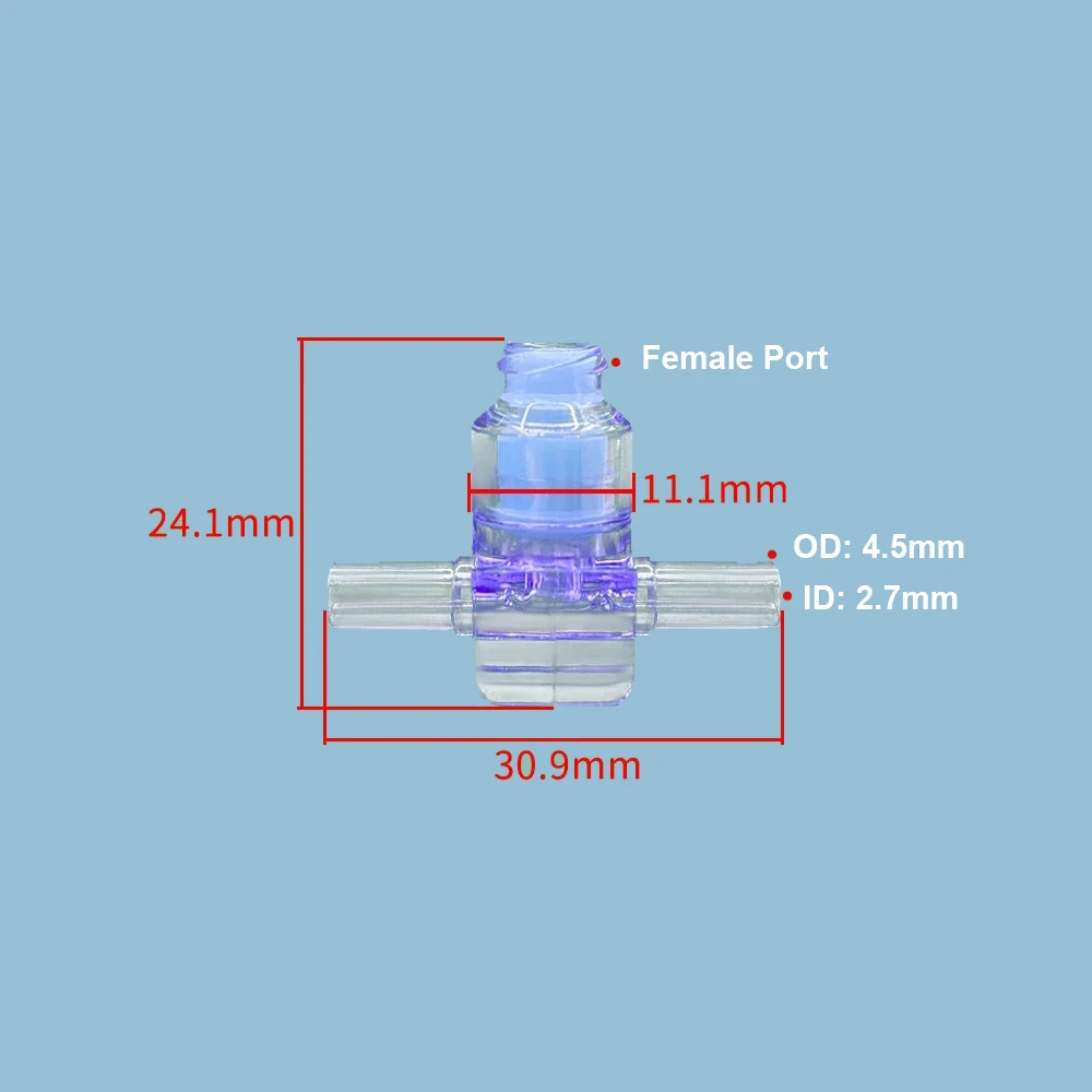 10PCS Two-Way Needleless Valves Medical Surgical Disposable Two-Way Non-Sterile Valve for Healthcare