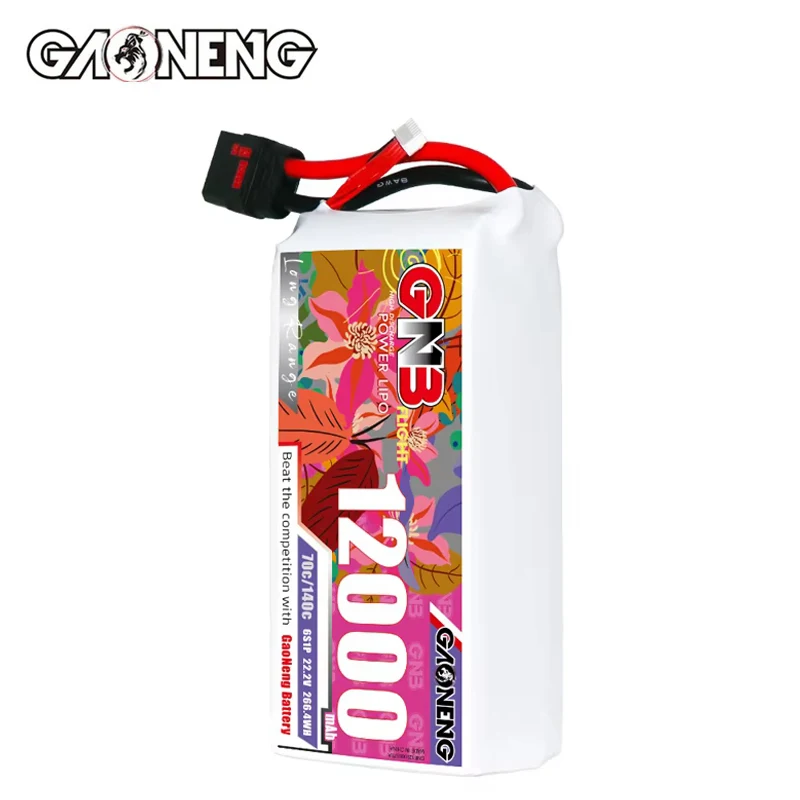 GAONENG GNB LiPo 6S 70C/140C 12000mAh With XT90S QS8 Connector 22.2V RC Lithium Battery for UAV Aircraft Helicopter