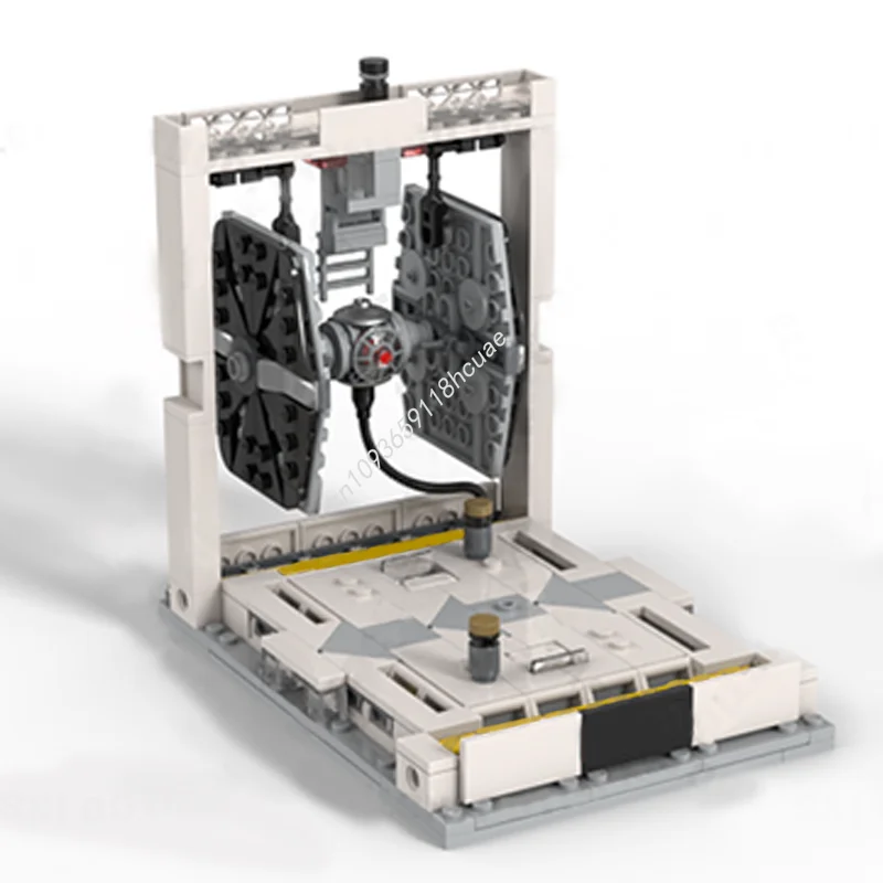 347 Uds. MOC Micro Diorama Hangar estrella Imperial batalla modelo bloques de construcción DIY juguetes Idea educación ladrillo regalo de Navidad niños