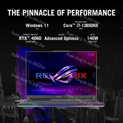 Для игрового ноутбука ROG Strix G16 (2024), 16 дюймов 16:10 FHD 165 Гц, GeFoce RTX™4060, Intel Core I7-13650HX, 16 ГБ DDR5, 1 ТБ PCIe Gen4