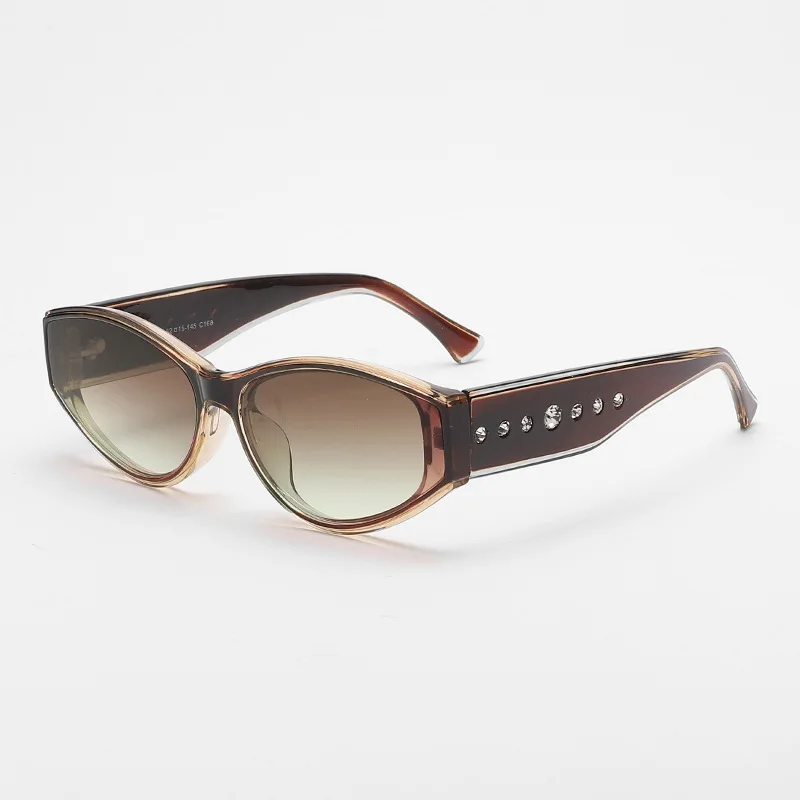 

Luxury Rhinestone Sunglasses For Women And Men Fashion Brand Oval Designer Sun Glasses Crystal Shades UV400