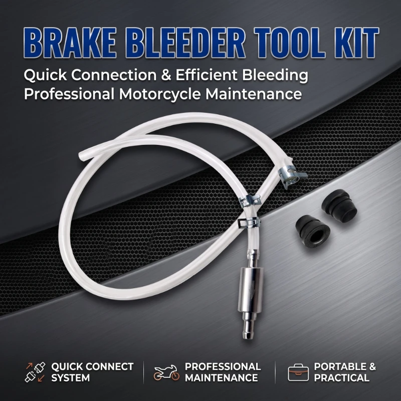 Universal Brake Bleeder Release Device Hose Leak-Proof Exhaust Tube Pumping Oil Kit with One-Way Check Valve for Car &Motorcycle