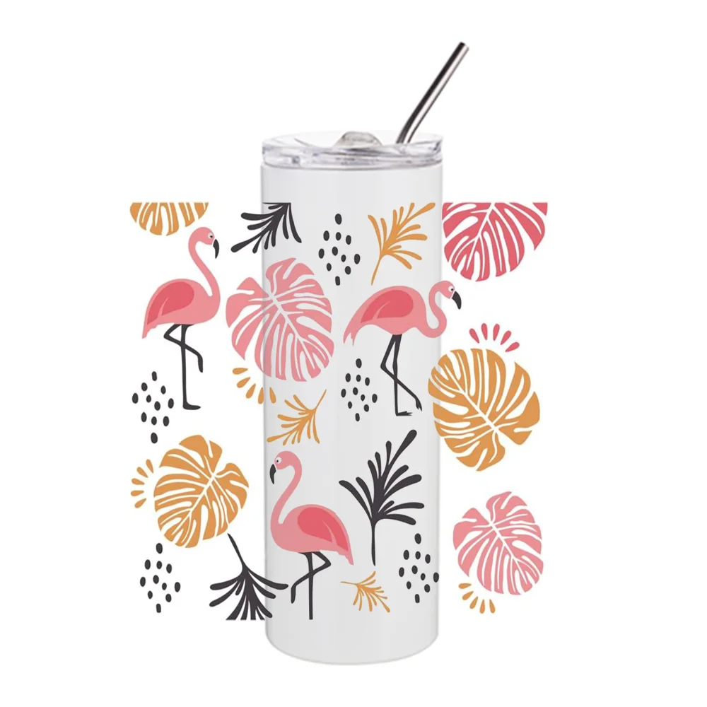 Imagem -06 - Miniso-diy Adesivo Decalque Lavável Caneca 3d Projeto de Insetos de Flor uv Dtf Envoltório do Copo para 20oz Tumblers Transferências Adesivos