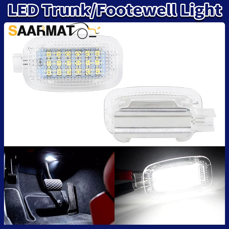 2PC White LED Trunk/Glove Box/Footwell Light For Mercedes Benz W221 W212 W204 W216 C-Class S-Class Car Door Courtesy Mirror Lamp