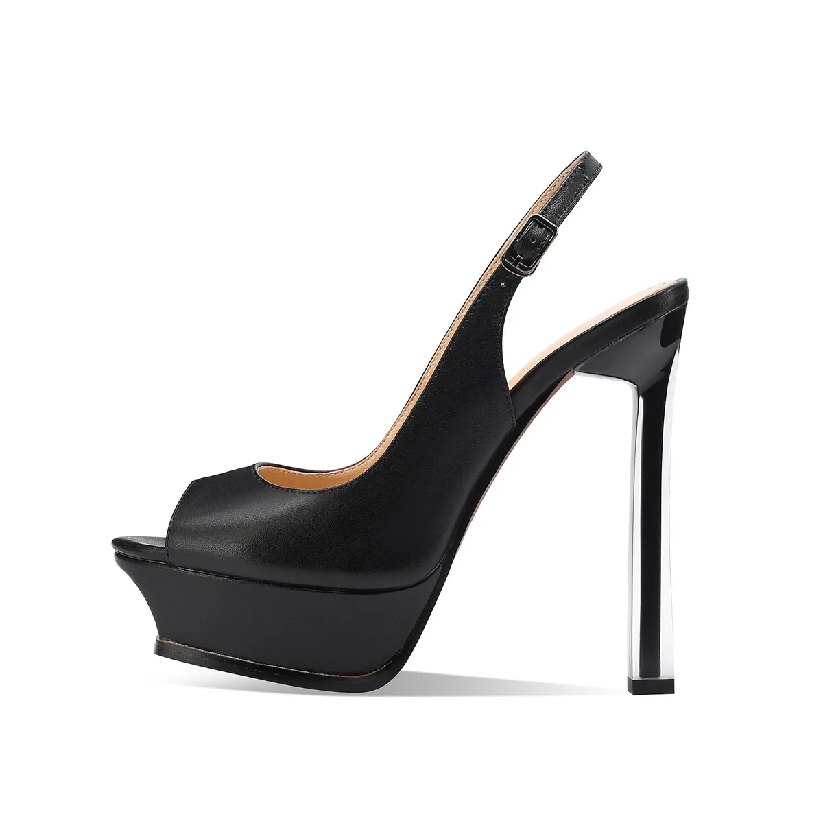 Arden Furtado 2025 الصيف جلد البقر منصة اللمحة تو حذاء جولة تو سوبر عالية الكعب حزام الظهر المفتوحة تو الصنادل ركاب الأحذية #3