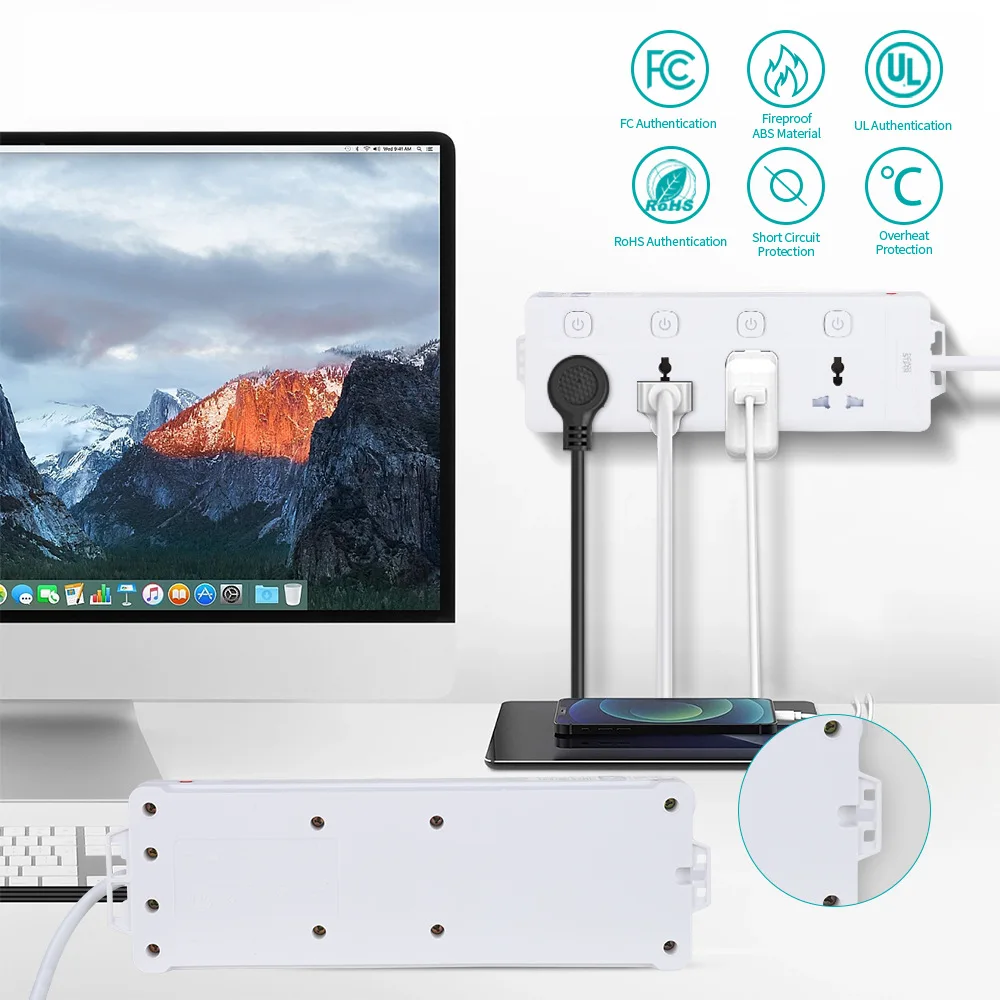 Multi hole household socket with high-power office specifications and multifunctional universal socket