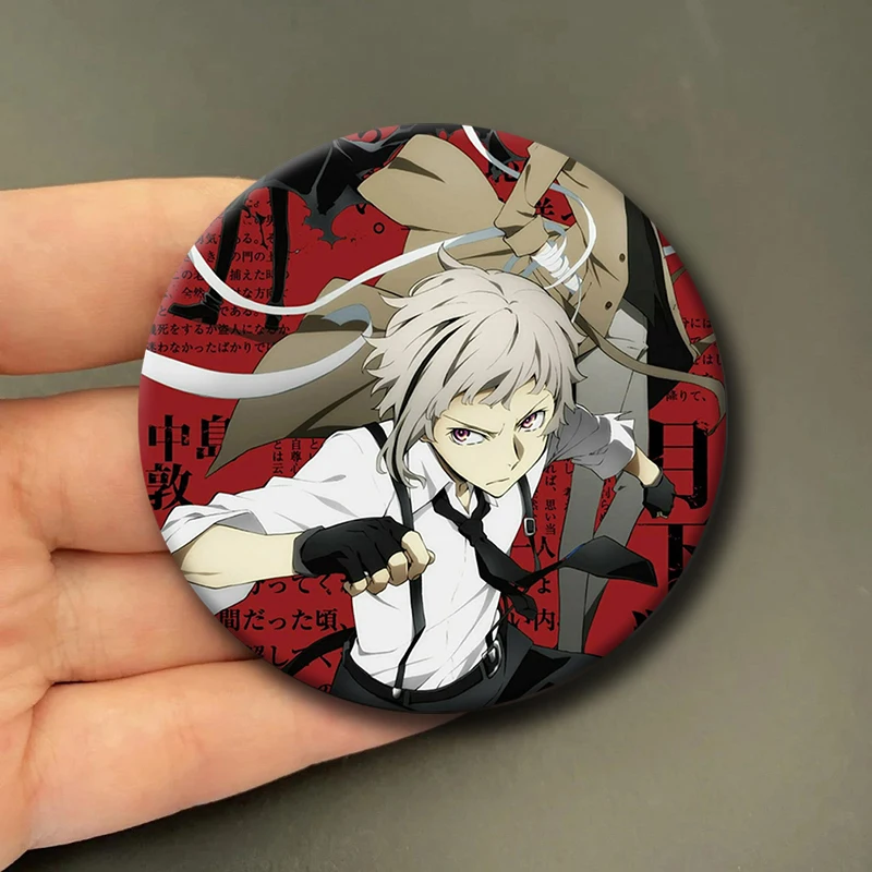 Bungo Stray Dogs-Pin esmaltado, broches de Anime, agencia de detectives armados, Osamu Dazai, insignia de dibujos animados, mochila, sombrero, accesorios de joyería
