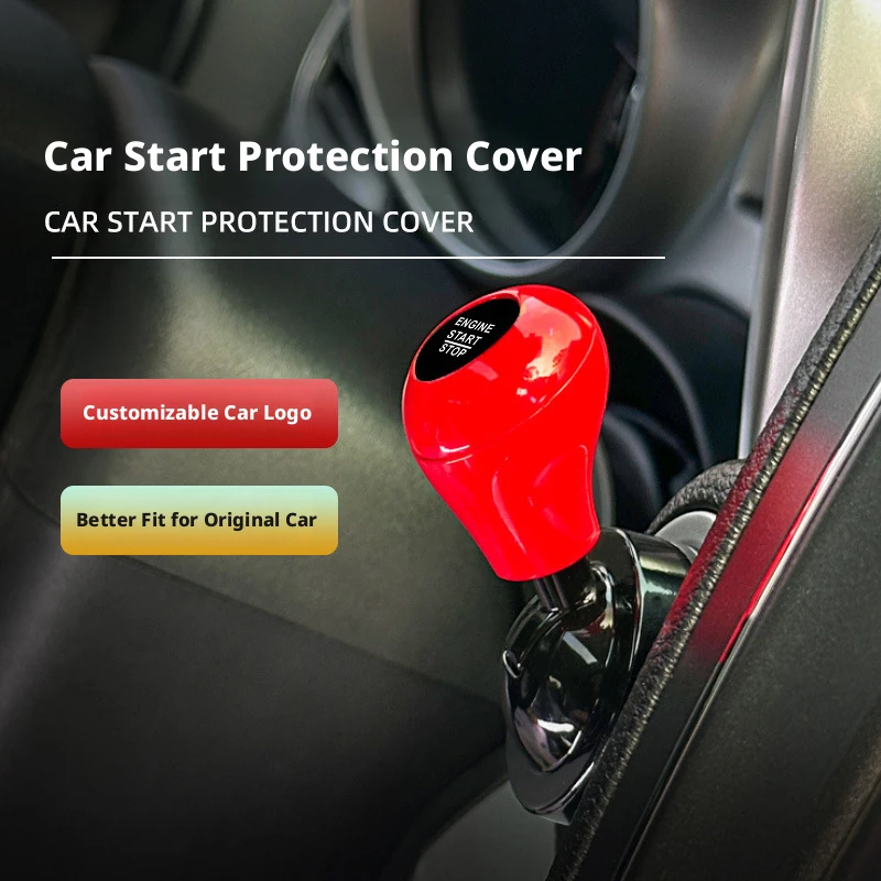 Car Engine Start Stop Button Knob Cover Push Start Switch Rotary Lever Universal Auto Interior Modification Accessories
