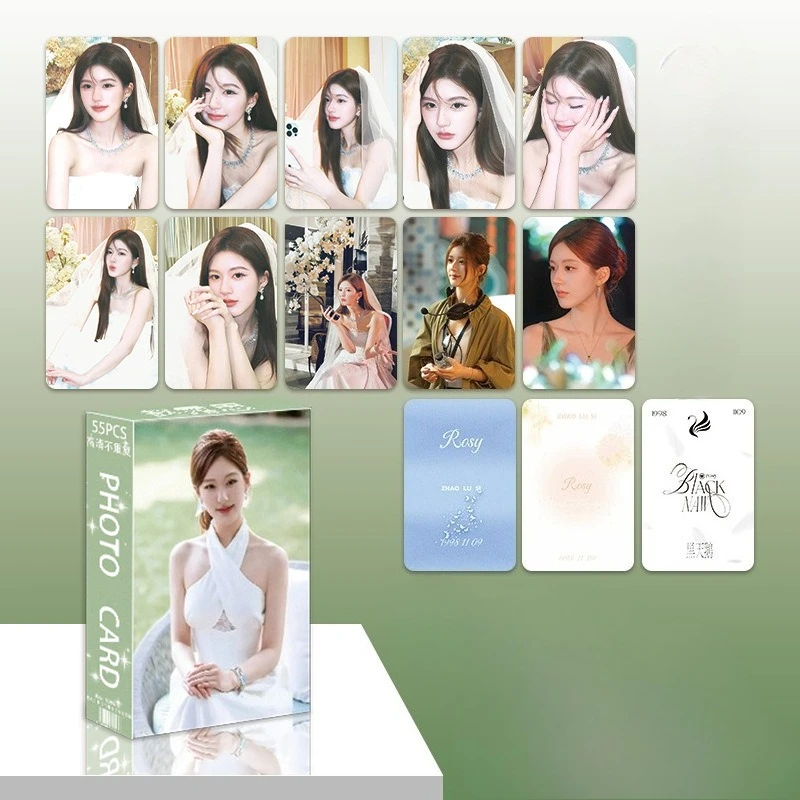 55pcs Beautiful Girl High Popularity Exquisite Peripheral Card Handbook Decoration Collection Decoration Transparent Backpack