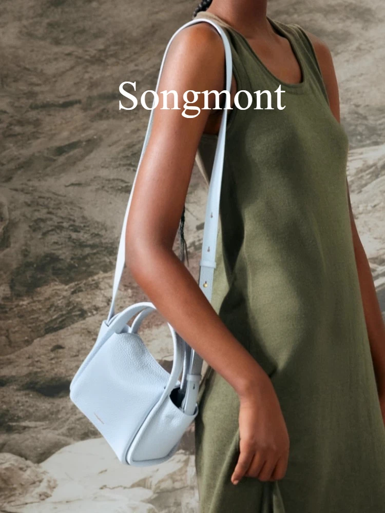 

Songmont Mini Shopper Bag, Top Grain Leather Crossbody Tote, Stylish Small Handbag for Women