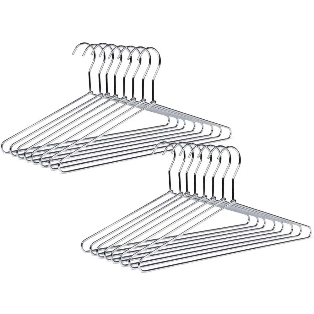 

Quality Hangers Heavy Duty Metal Suit Hanger Coat Hangers with Polished Chrome (Suit Coat Hanger - 60 Pack) for Suit,Coat,Jacket