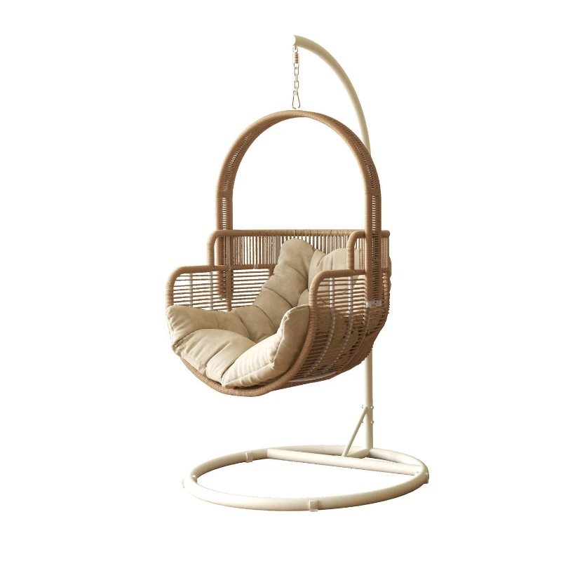 Garden outdoor swing, home balcony indoor double rocking chair, rattan chair, lazy