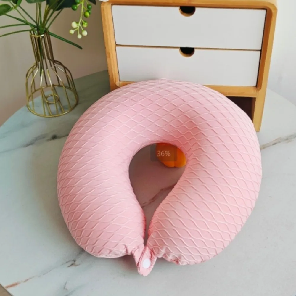 

Fish Scale Pattern Travel U-Shaped Pillow Slow Rebound Removable Napping Headrest Pad Breathable Skin-friendly