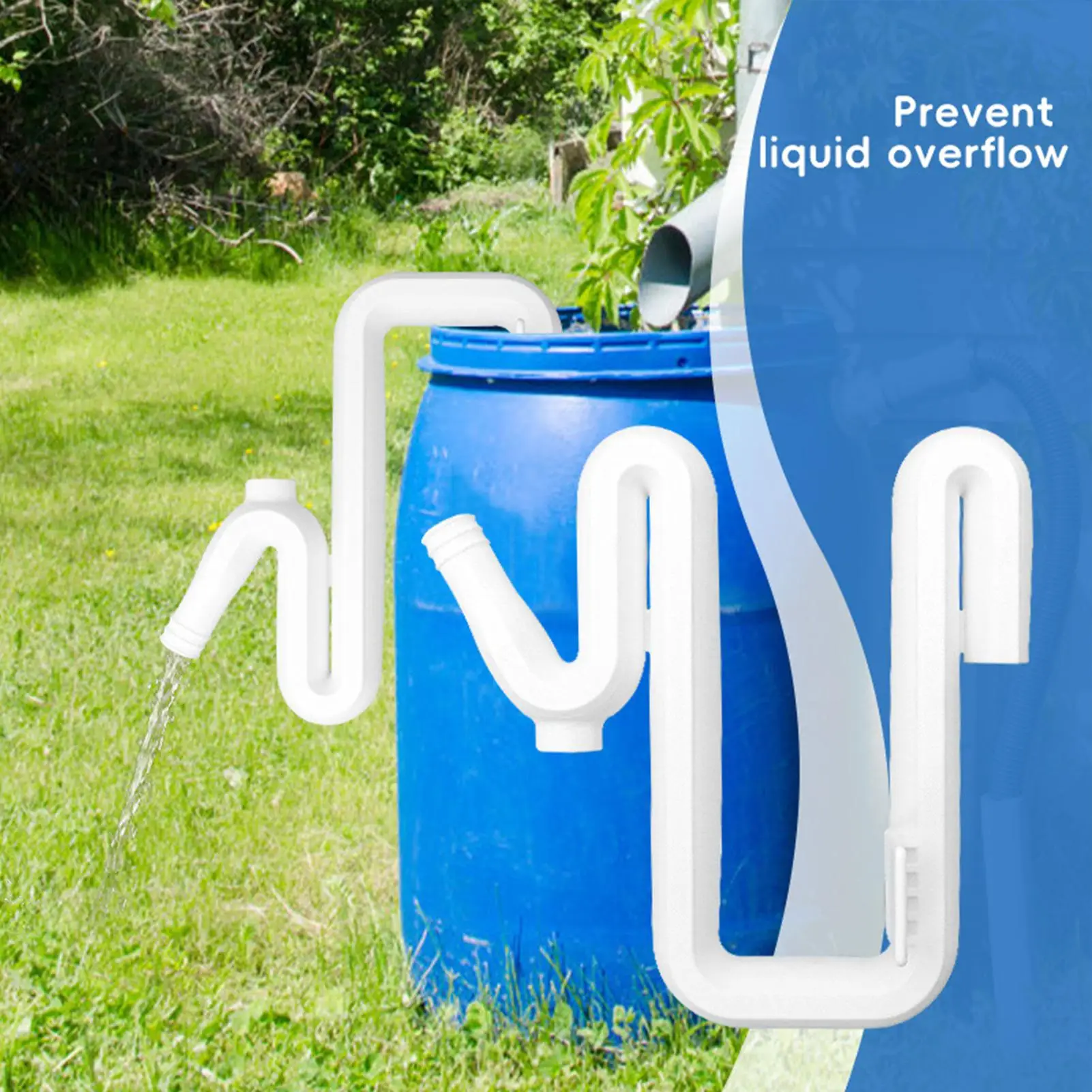 Rain Barrel Overflow Hose Rain Barrel Overflow Hose Extension Weather-Resistant Divert Rainwater Away Tool for Outdoor Rainwater