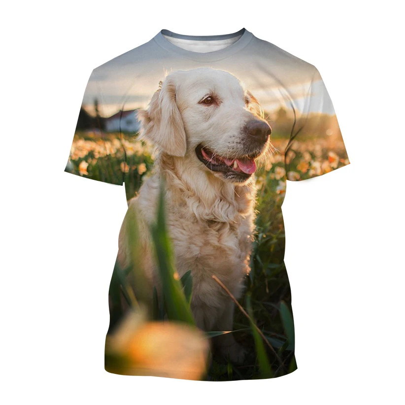 Labrador Dog T-Shirts Animal 3D Print Streetwear Men Women Casual Fashion Oversized Short Sleeve T Shirt Kids Tees Tops Clothing