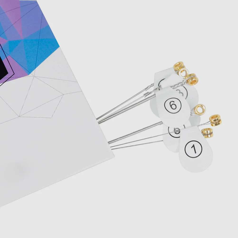 

6Pcs Folk Guitar Strings Replacement Durable Metal Excellent Texture Practical Gift Supplies Acoustic Guitar Strings