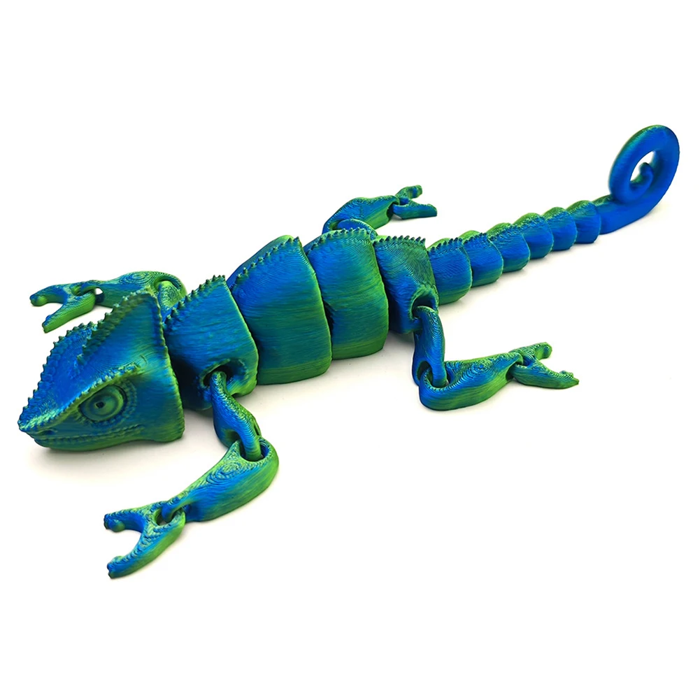 3D Printed Lizard Flexible Joint Animal Lacertid Figurines 3D Printing Stuff Cheap 3D Print Chameleon Home Tabletop Ornaments