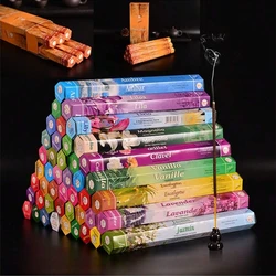 20 Sticks/box India Incense Stick, Citronella Jasmine Sandalwood Grapes Vetivert Royal Lavender Ganesh Honey Suckle Incense of T