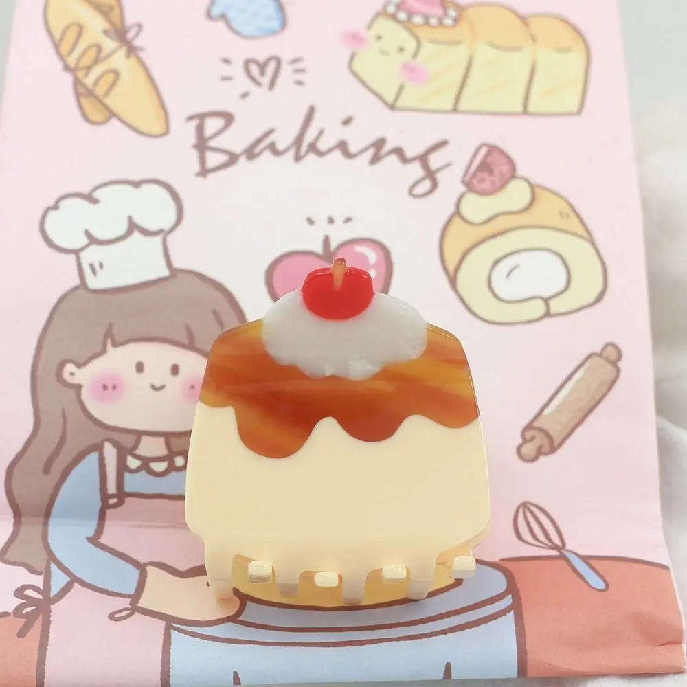 Creative Sushi Cake Acetic Acid Hair Claw Acetate Cartoon Fruits Hair Clip Grab Clip All-match Simulation Food Shark Clip Daily