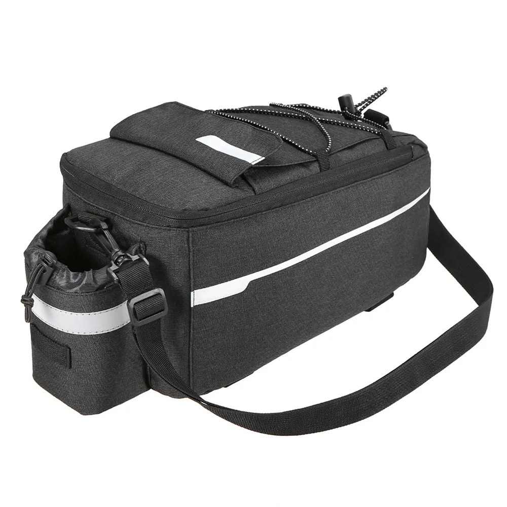

Insulated Bicycle Rear Rack Bag with Reflective Stripes Big Capacity Bike Pannier Bag Waterpoof Multifunctional Bike Trunk Bag
