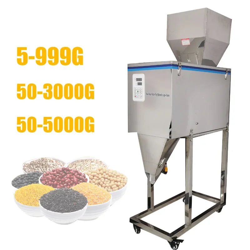 Granule Powder Filling hine Automatic Weighing hine Medlar Packaging hine for Tea Bean Seed Particle