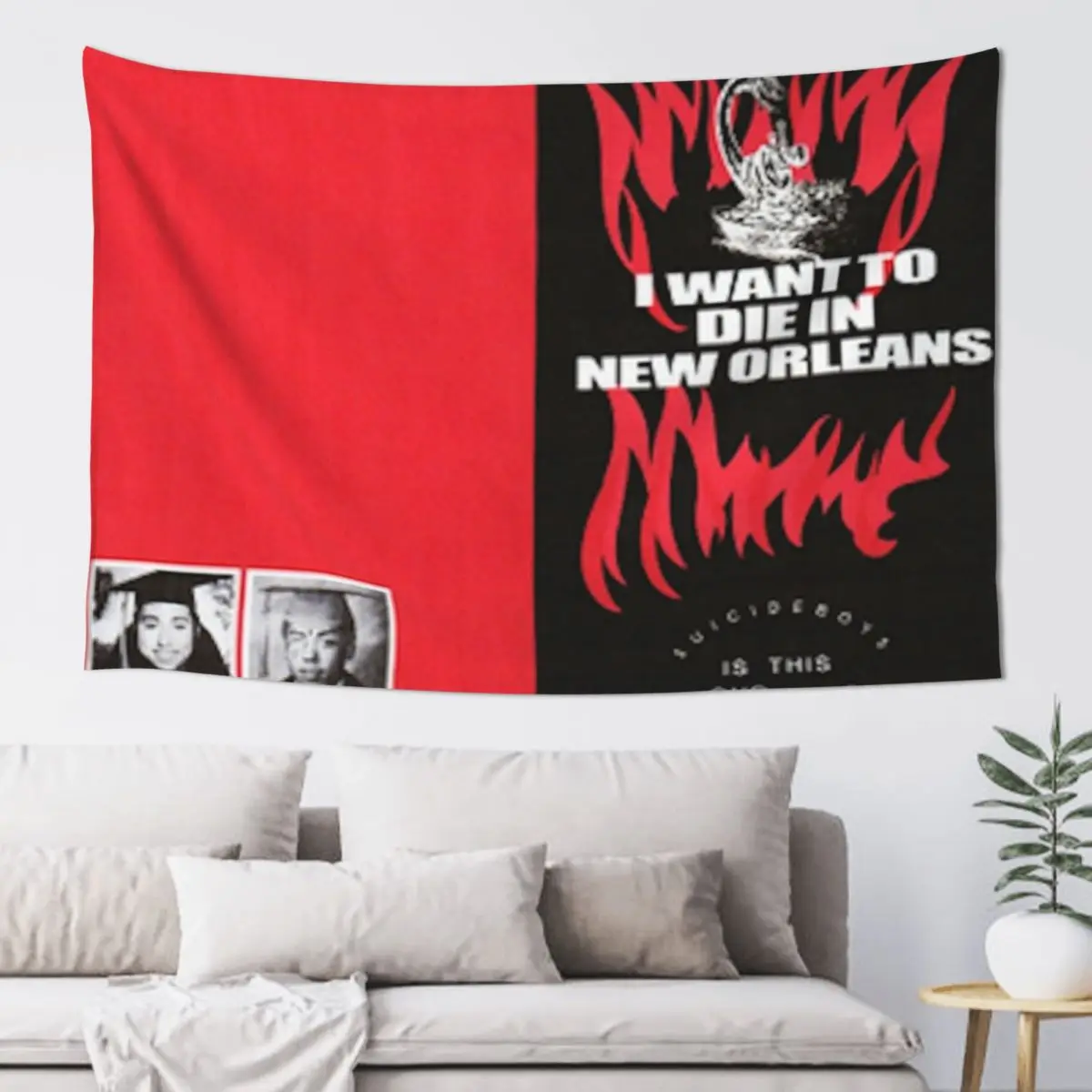 

IWANTTODIEINNEWORLEANS Tapestry Wall Hangings Decoration Room Decor Cute Wallpaper Bedroom Tapestry