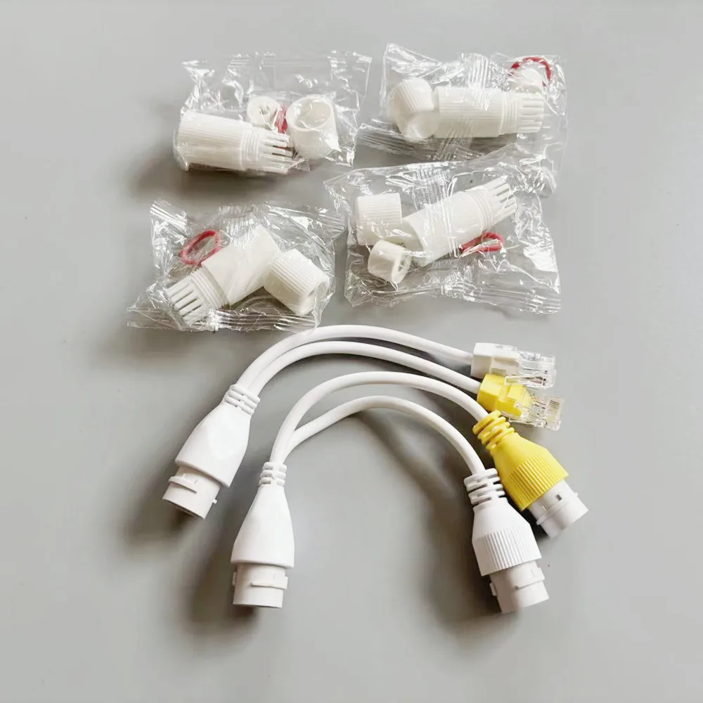 Ethernet Splitter Waterproof POE Combiner Splitter Adapter Run 2 IP Camera on 1 Network RJ45 Splitter Cable