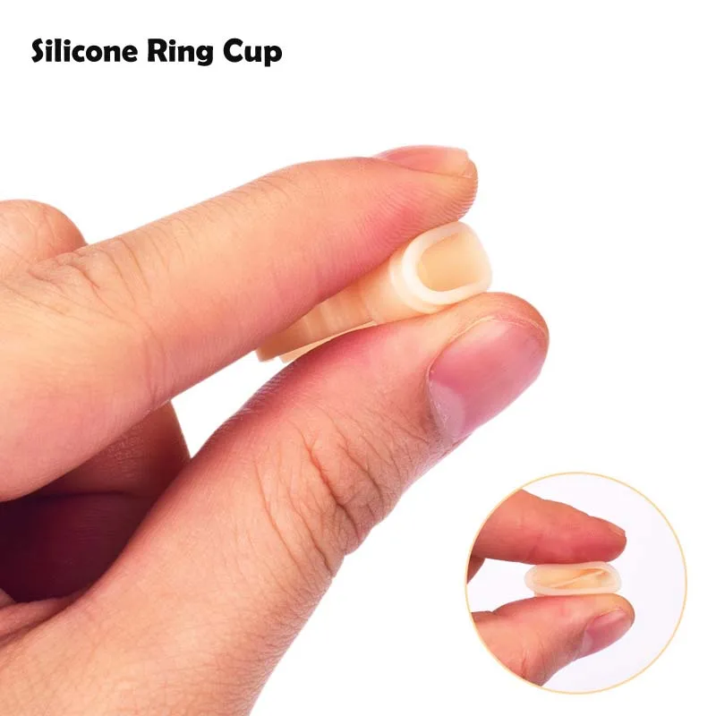 500pc Disposable Permanent Makeup Pigment Ring Cup Silicone Tattoo Ink Ring Holder Ring for Microblading Eyebrow Lip Pigment PMU