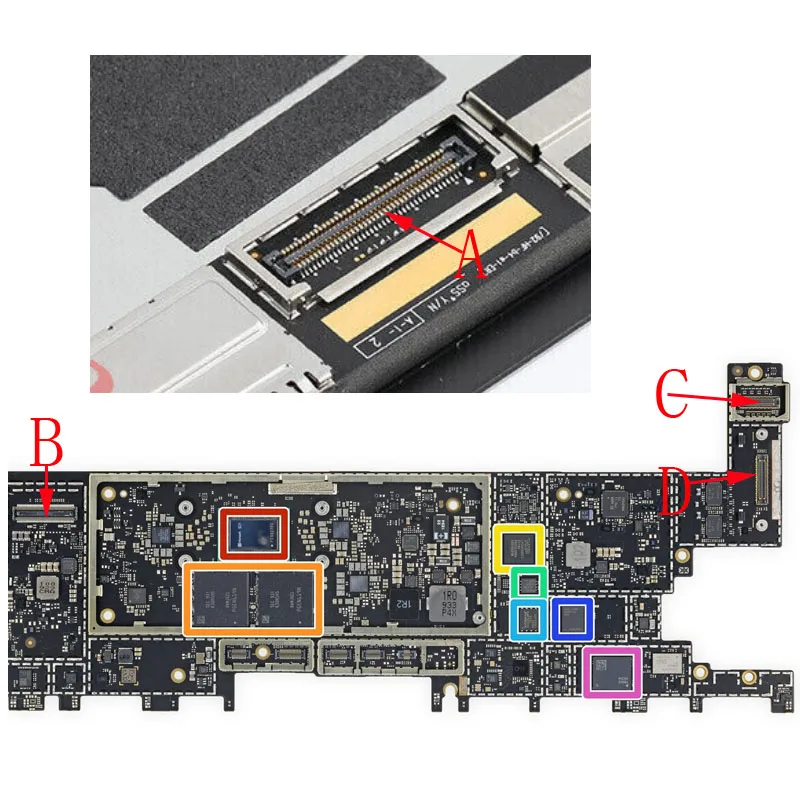 2-10Pcs LCD Display Screen Flex Cable FPC Connector Plug Contact Laptop Notebook Board For Microsoft Surface Pro X 1876 13 Inch