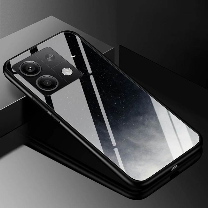 For Xiaomi Poco M6 Pro 4G Case Tempered Glass Hard Cover Marble Coque For Poco X6 Pro 5G Phone Shells Bumper poco M6 Pro 5G